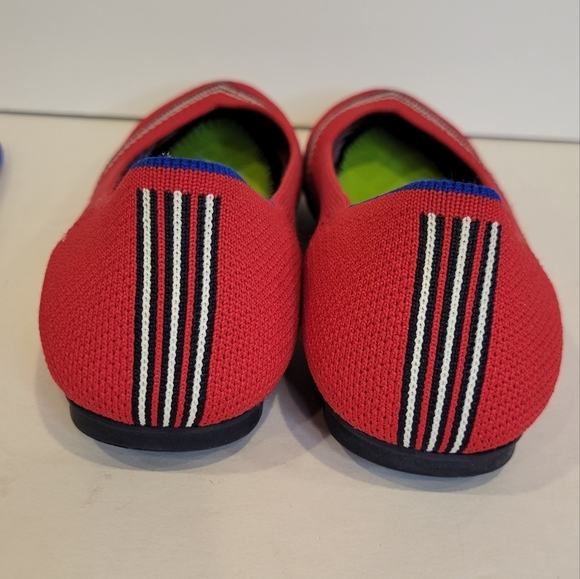 ROTHY's Women's The Flat Cherry Red Stripe Slip On Shoes Size 7.5 - Picture 10 of 12